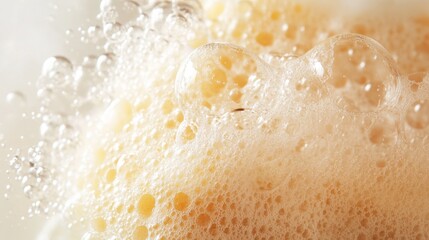 Bubbling Brown Drink Foaming Over the Edge of a Glass
