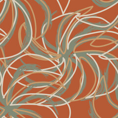 Brown  Abstract Floral seamless pattern design