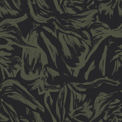 Khaki Green Abstract Floral Seamless Pattern Design