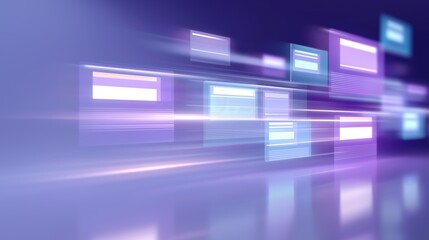 Purple background with abstract shapes and empty space for text