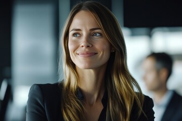 Fototapeta premium Female Executive Smiling at Camera