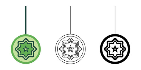 Islamic star geometric symbol minimalist vector illustration for decorative background