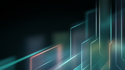 Digital commerce background with minimal neon lines and shapes creating a modern design