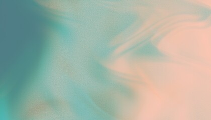 4K Digital grainy gradient with a colorful soft noise effect. A unique blend of vintage vibes and lo-fi VHS Glitch Texture. Smooth pale pastel teal and peach colors