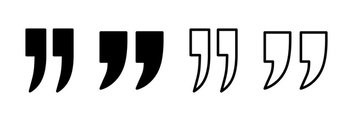 Quote icon vector illustration. Quotation mark sign and symbol