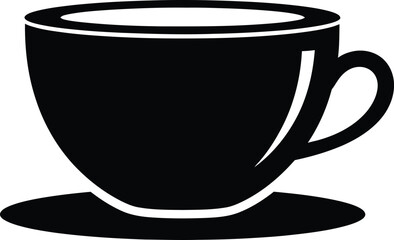 Coffee Cup Silhouette Black Vector Illustration
