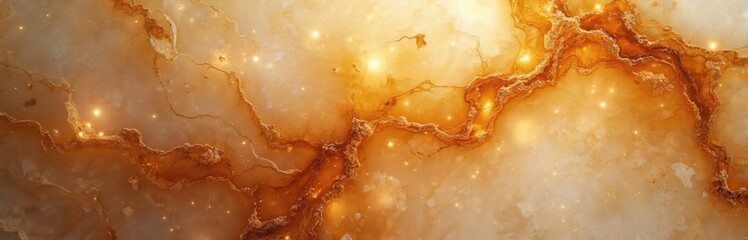 Naklejka premium Stylish translucent tile surface in amber tones perfect for luxury interior design projects. Elegant wall decor, glowing stone surface design. Decorative background pattern suits designer architect