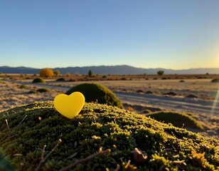 Sunset Glow Over Mossy Hill