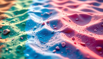 Colorful Wet Sand with Ripple Textures and Gradient Effect