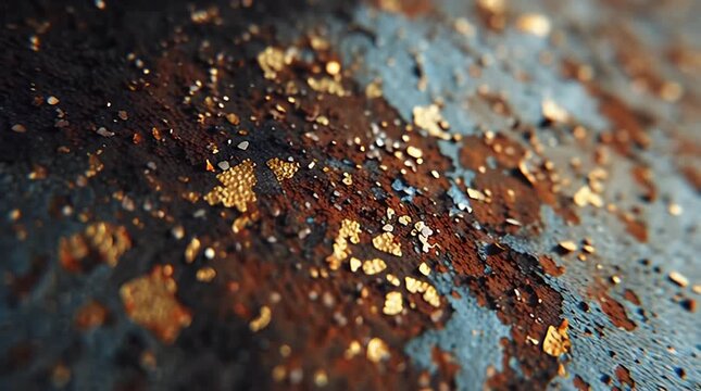 Abstract Grunge Rusty Metal Surface Texture Macro Video.