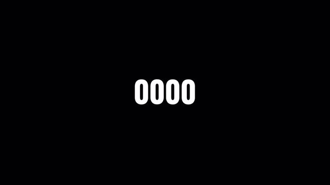 Floating year counter animation from 2005 to 2050 with transparent background