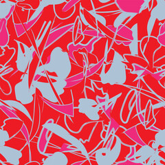 Pastel Abstract Floral Seamless Pattern Design