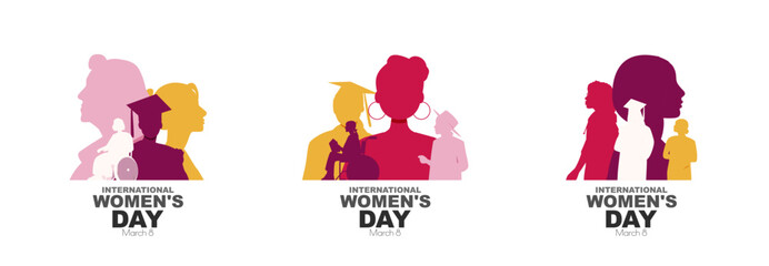 Fototapeta premium International Women's Day logo set.