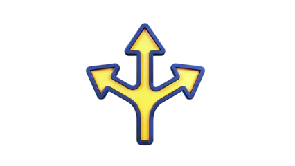 3-way directional arrow icon