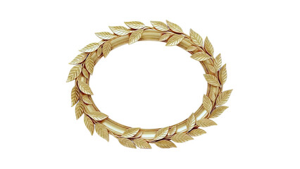 Golden Laurel Wreath Frame
