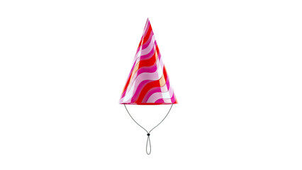 Pink and Red Wavy Party Hat