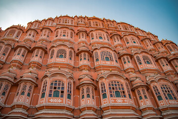 Hawa Mahal in Jaipur, the Pink City. Rajasthan