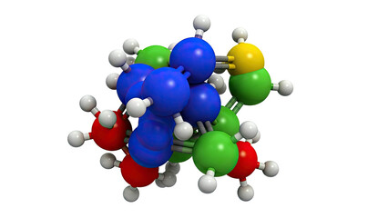 3D Molecular Model of Inorganic Cluster