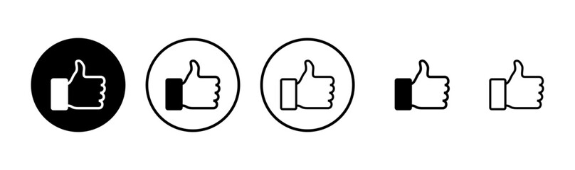 Obraz premium Like icon logo design. Thumbs up sign and symbol. Hand like
