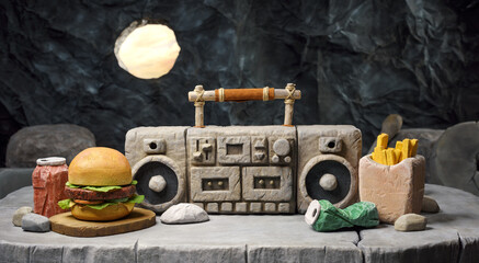 Party and fun in the prehistoric cave