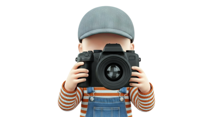 Cartoon child with camera