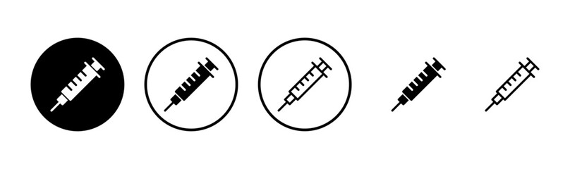 Syringe icon logo design. injection sign and symbol.vaccine icon