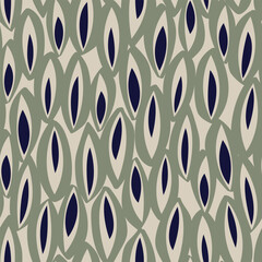 Abstract Khaki Green Peacock feather pattern design