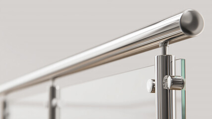 Balcony railing steel and glass, minimal design