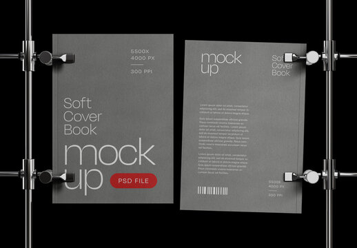 Softcover Book Mockup for Publishing and Editorial Design