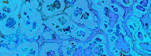 Blue resin geode abstract art background