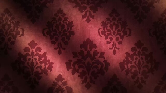 Elegant damask pattern background with shadow and texture