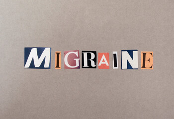 The word Migraine is written in a jumbled up way