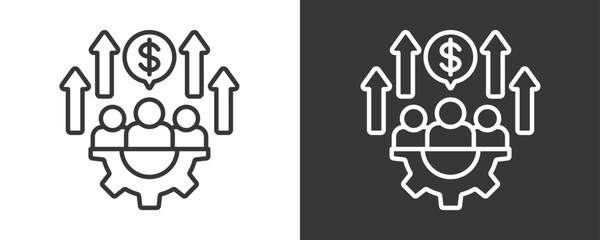 Fototapeta premium Workforce Icon Set Vector Collection Isolated In Black And White