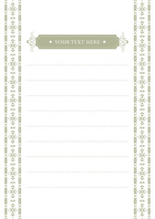 Elegant Decorative Page Design with Border Ornament and Text Label