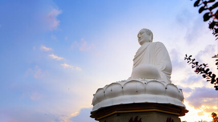 The Big Buddha. White statue of the Big White Buddha in Nha Trang, Vietnam.
