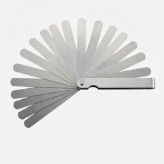 Precision metal feeler gauge set fanned