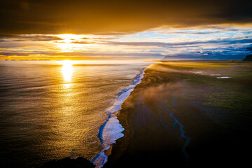 Magnificent sunset at Dyrh&oacute;laey