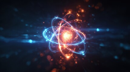 The Atom Illuminated by Glowing Electron Orbits in a Futuristic Quantum Energy Field