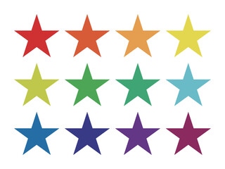 Fototapeta premium いろいろ星セット1