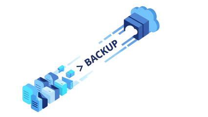 Diagonal data transfer composition from source to backup