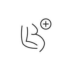 Obraz premium Family growth, pregnancy planning. Future mother and plus. Pixel perfect, editable stroke vector icon