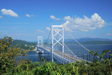 suspension bridge over the sea