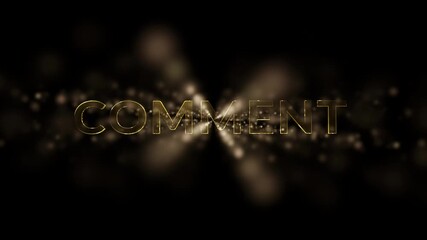 Watch how bright lights form the word comment in this engaging visual display at a night event