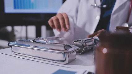 Medical staff team african american meeting discussing chest x-ray film Radiologists medical doctors that specialize in diagnosing, treating injuries, diseases, radiology, procedures exams, tests - Powered by Adobe