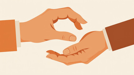 Two hands reaching towards each other in a symbolic gesture of connection and unity, showcasing the importance of collaboration and support in human relationships and interactions