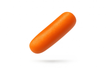 Isolated baby carrot with transparent background for easy integration.