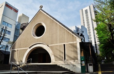 Exterior View of St. Andrew's Cathedral in Minato City, Tokyo, Japan