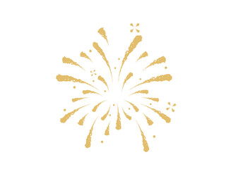 Fire work Golden Doodle, Celebration, Party Icon, Anniversary, New Year Event.