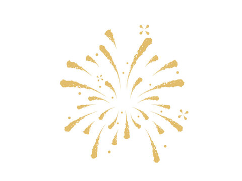 Fire work Golden Doodle, Celebration, Party Icon, Anniversary, New Year Event.