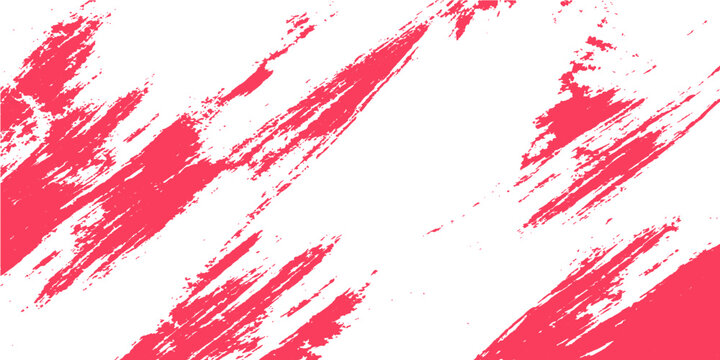 Red grunge background with paint splashes and ink splats creates a dirty watercolor texture featuring blood red splatters and artistic brush strokes on a decorative vector illustration backdrop